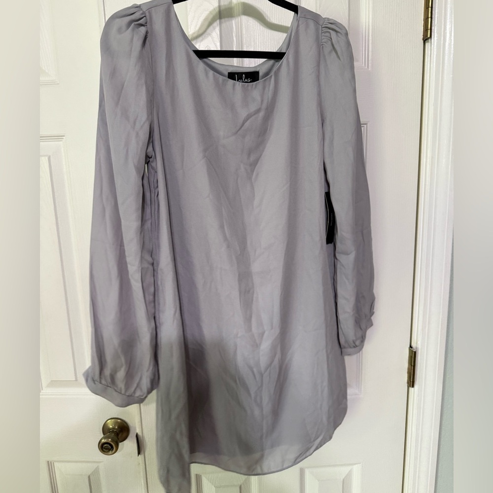 Lulu’s Gray Long Sleeve Dress